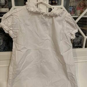 Vive la Fete Ragsland size 6 White Ruffled Collar Blouse - pique